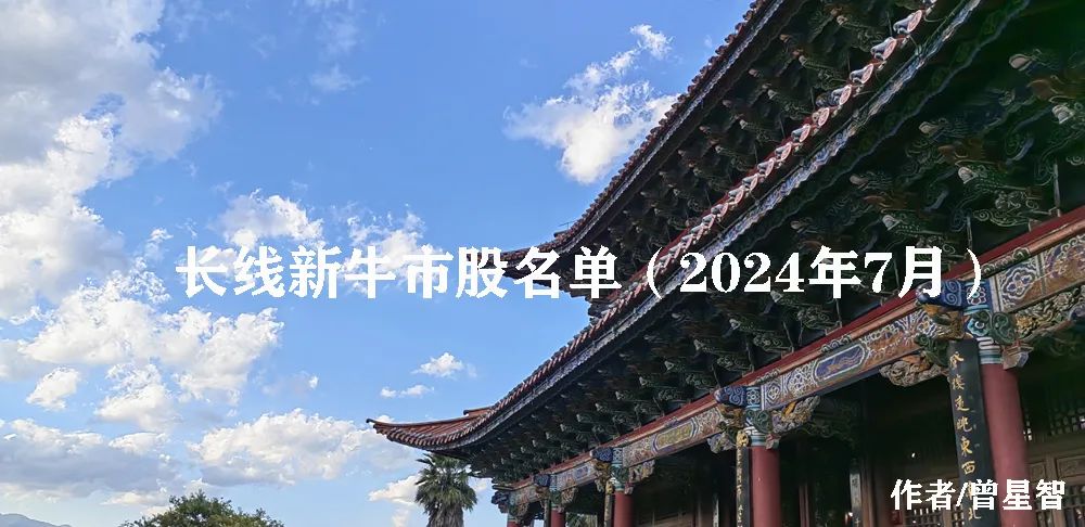 长线新牛市股名单（2024年7月）(长线曾星智2024年07月31日文章)