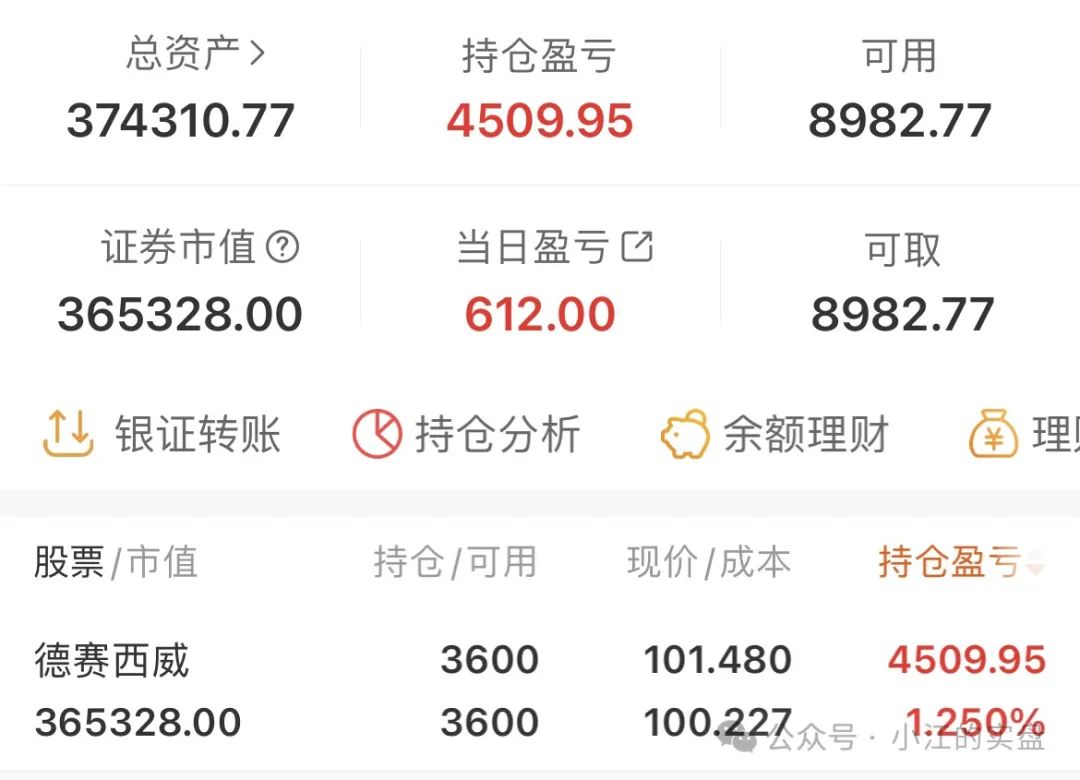 10万挑战五年一千倍的第76天(小江的实盘2024年07月11日文章)