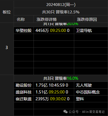 龙空龙 的 空（三）(All in 哥交易笔记2024年08月12日文章)