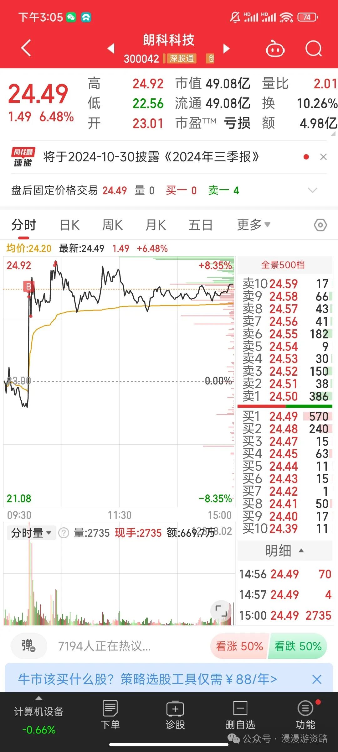 10.24  不受待见(漫漫游资路2024年10月24日文章)